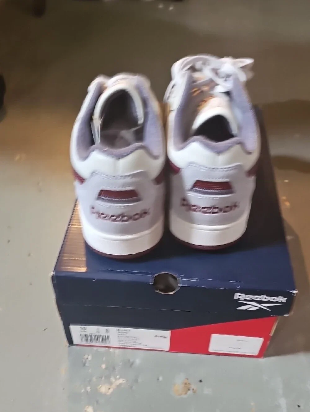 Reebok Men’s Low-Top Sneakers in White & Light Purple